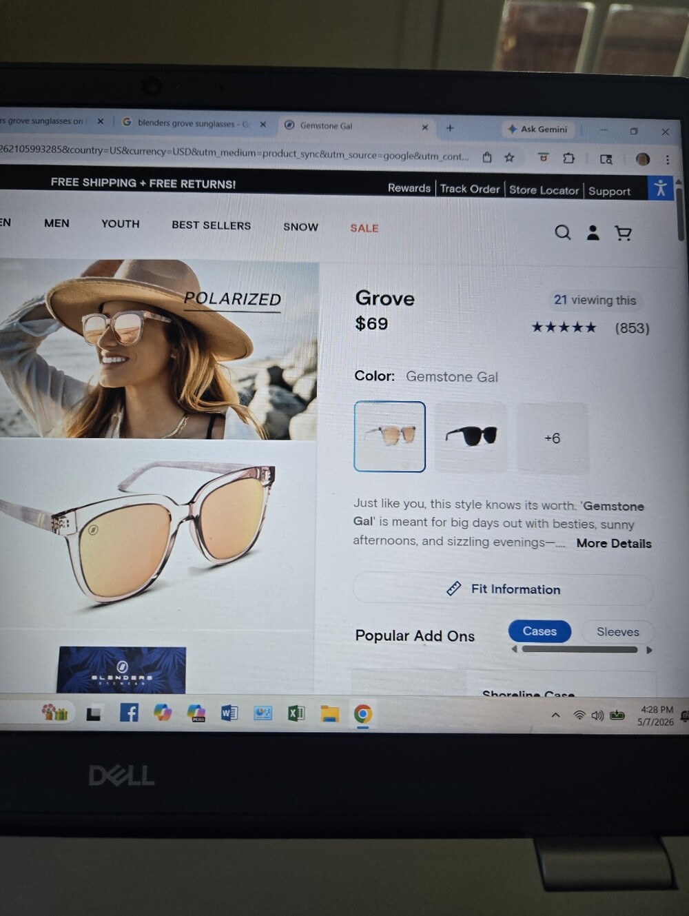 Blenders Grove Gemstone Gal Sunglasses